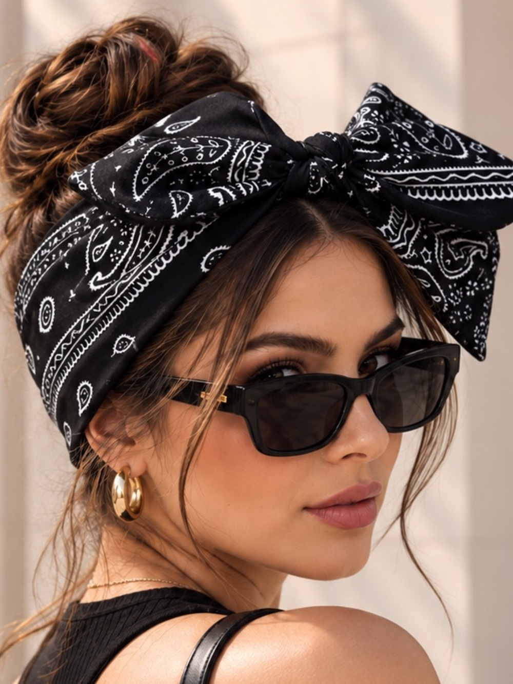 Black Paisley Knot Headband - Women Accessories
